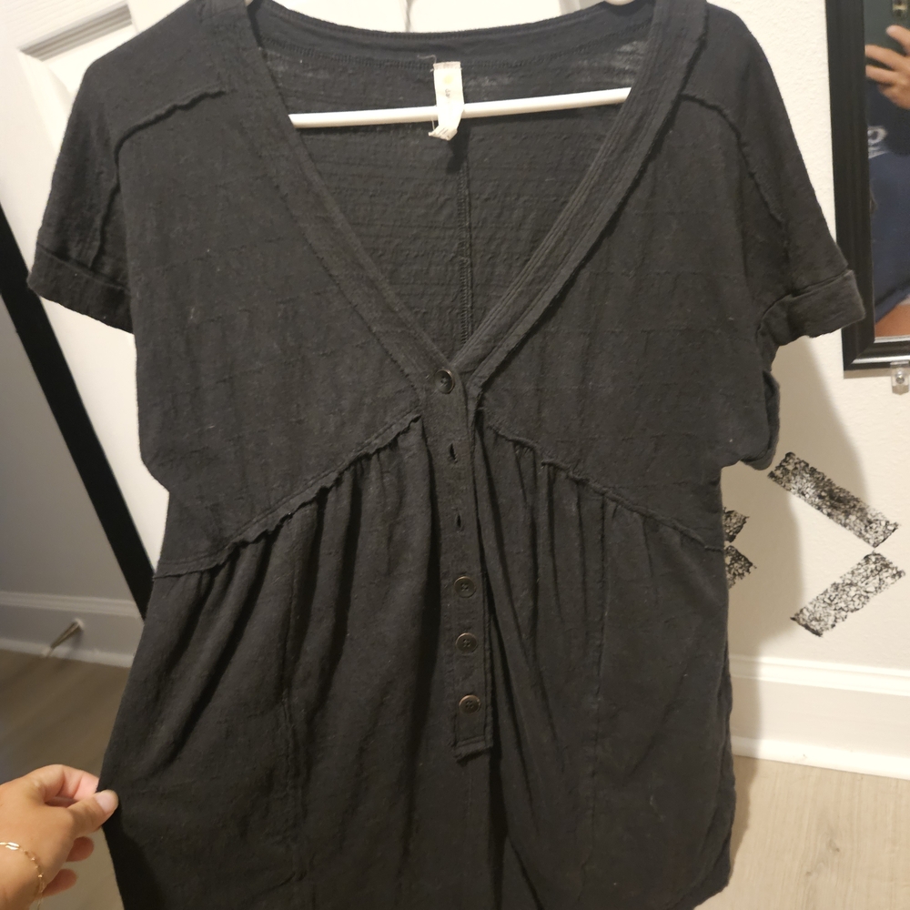 Black Romper With Buttons